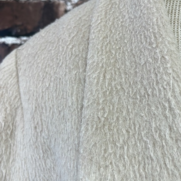 Waverly Grey libērant Pea Coat Womens 8 Cream Collar Button Textured Long Jacket - Picture 10 of 14